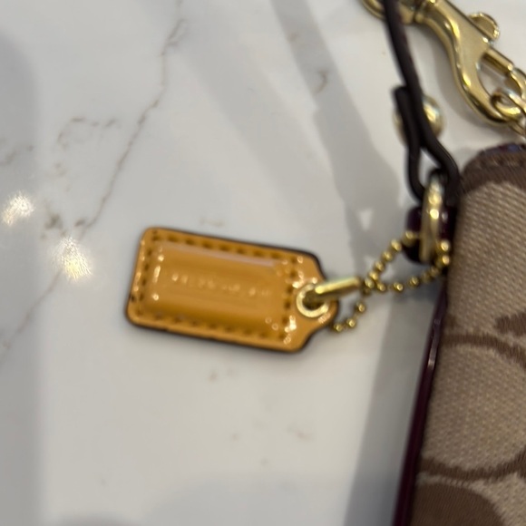 Vintage Coach Tan and Brown Signature Wristlet - Picture 6 of 10
